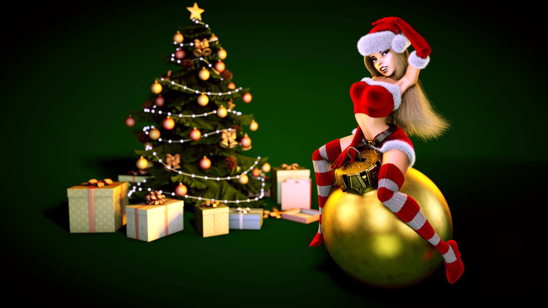 PinUp Weihnachtskugel, Frau, sexy, Pin-Up, erotisch, Erotik, Weihnachten, Christbaum, Schmuck